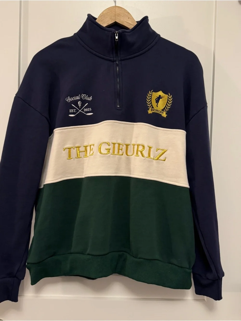 Entitled Housewife She Gone Inc The GieurIz Colorblock 1/4 zip Sweatshirt XXL - Picture 2 of 11